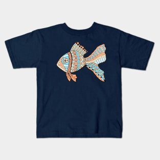 Tropical Beach Goldfish Kids T-Shirt
